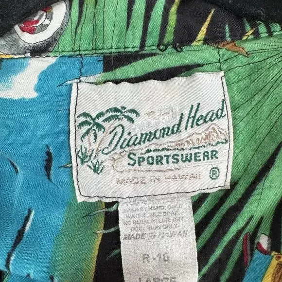 Diamond Head Sportswear Men’s Hawaiian Shirt w/ Woodies Size XXL Made In Hawaii - Picture 3 of 8